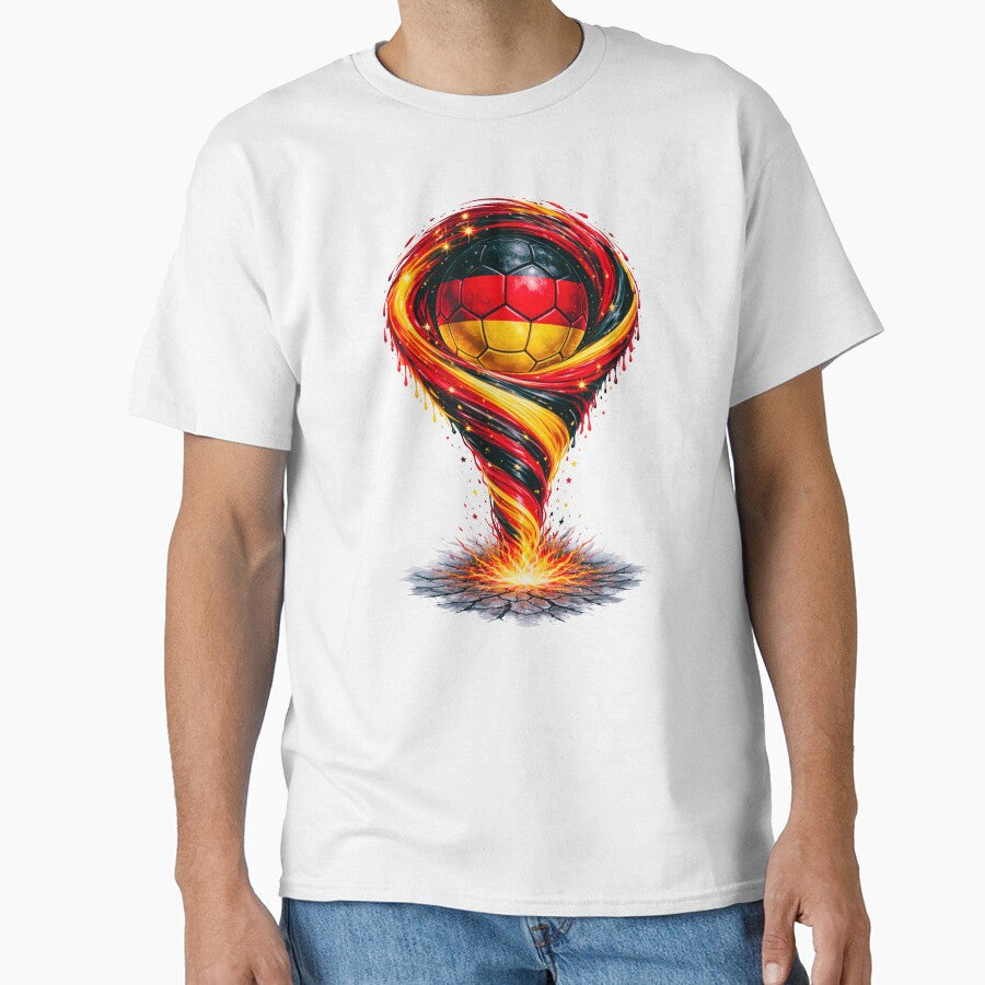 Germany Football Tornado: Black Red Gold Vortex Art by FunToTheFullest Unisex T-shirt, Sweatshirt, Hoodie, Long Sleeve Tee - T-Shirt, Sweatshirt, Hoodie