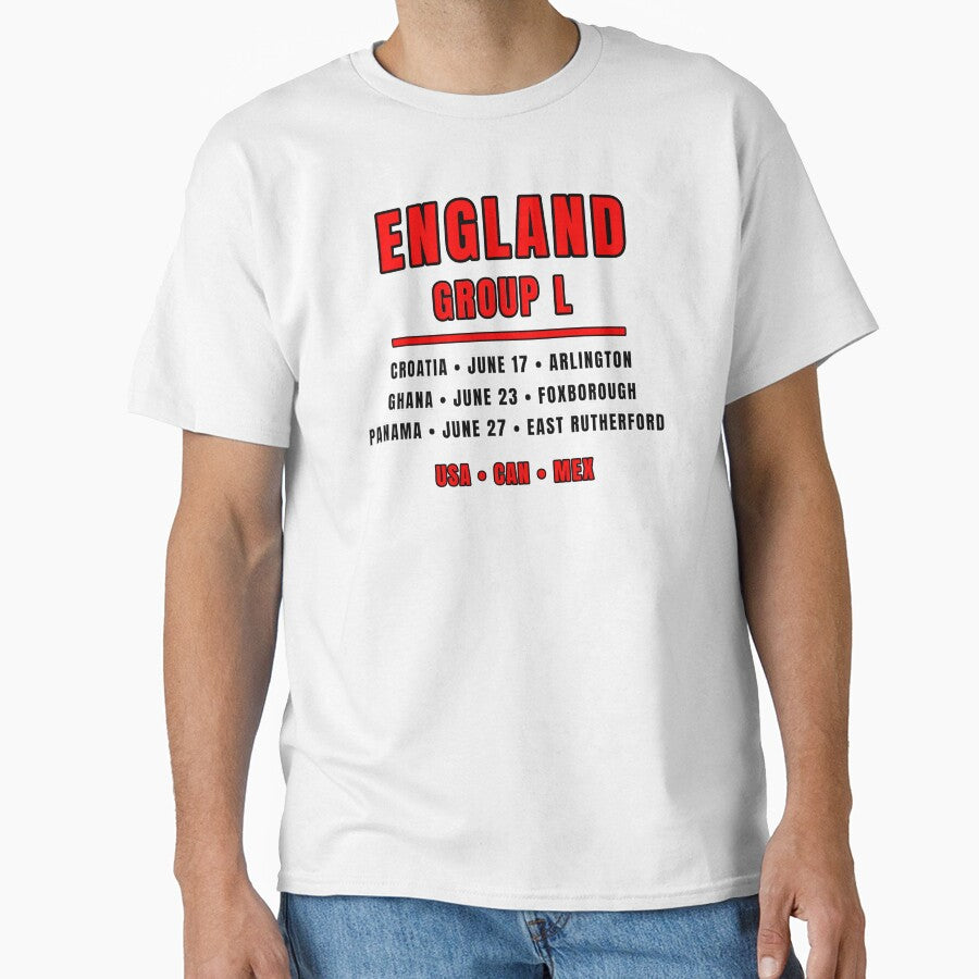 England Football Fixtures T-Shirt  Group L Schedule Shirt   MAIN TAG by The Hairy Melon Unisex T-shirt, Sweatshirt, Hoodie, Long Sleeve Tee - T-Shirt, Sweatshirt, Hoodie