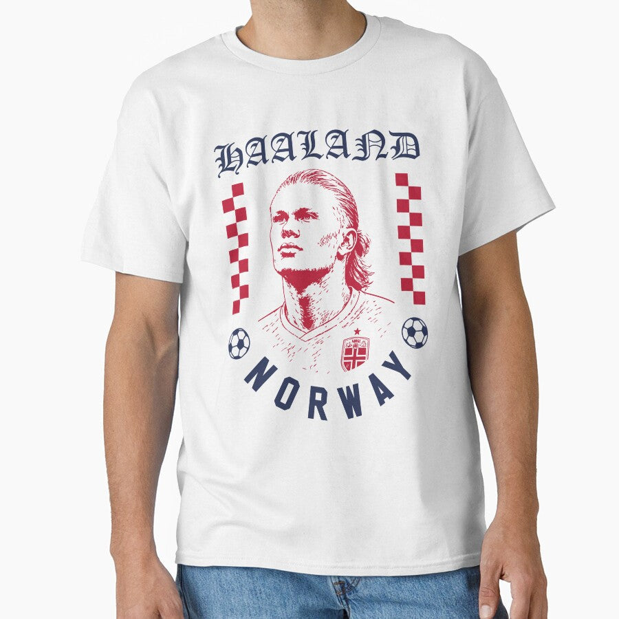 Erling Haaland Norway Football Design Goal Machine World Cup Soccer Fan Art by Tattee Unisex T-shirt, Sweatshirt, Hoodie, Long Sleeve Tee - T-Shirt, Sweatshirt, Hoodie
