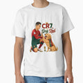 CR7 Portugal with Golden Retriever Dog Dad Kawaii World Cup by Ashley critters Unisex T-shirt, Sweatshirt, Hoodie, Long Sleeve Tee - T-Shirt, Sweatshirt, Hoodie