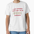 I love suffering that's why I'm an Arsenal Supporter by Niche Fandoms R Us Unisex T-shirt, Sweatshirt, Hoodie, Long Sleeve Tee - T-Shirt, Sweatshirt, Hoodie