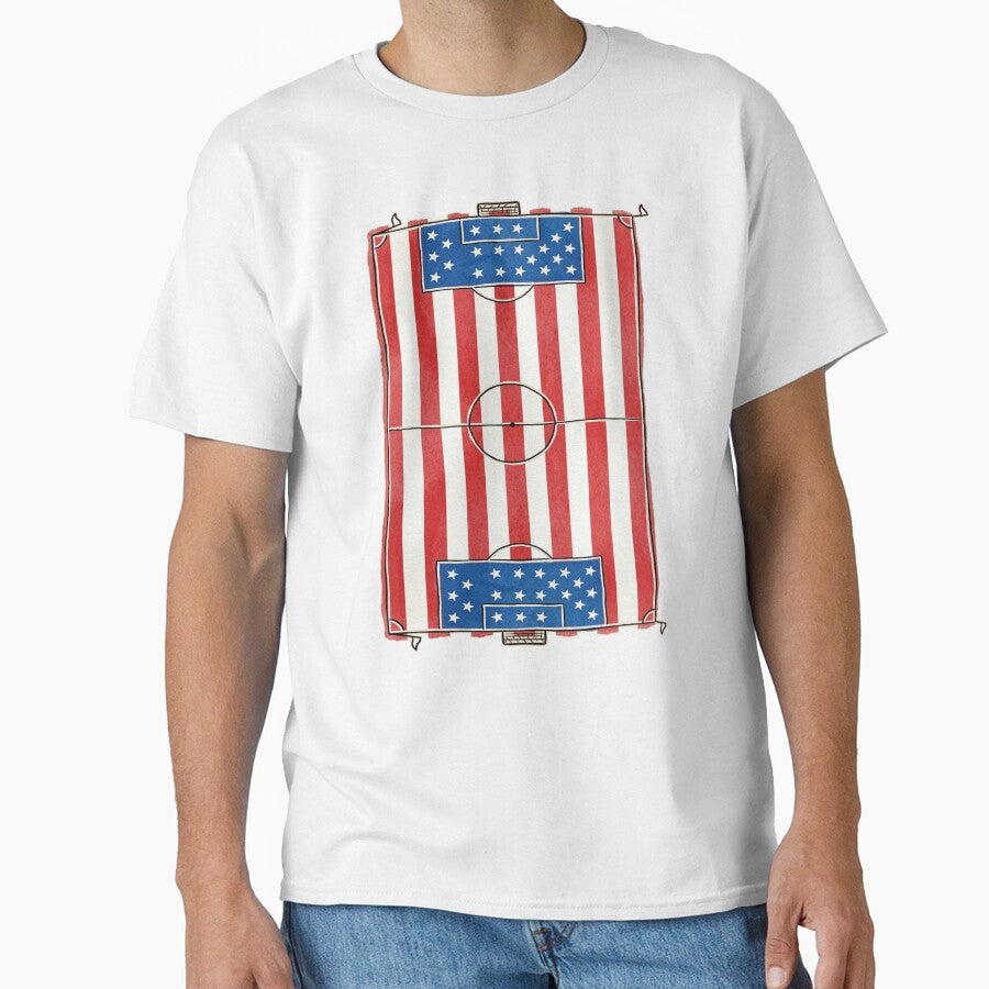 Vintage USA Soccer Field Flag. by EunsooLee Unisex T-shirt, Sweatshirt, Hoodie, Long Sleeve Tee - T-Shirt, Sweatshirt, Hoodie