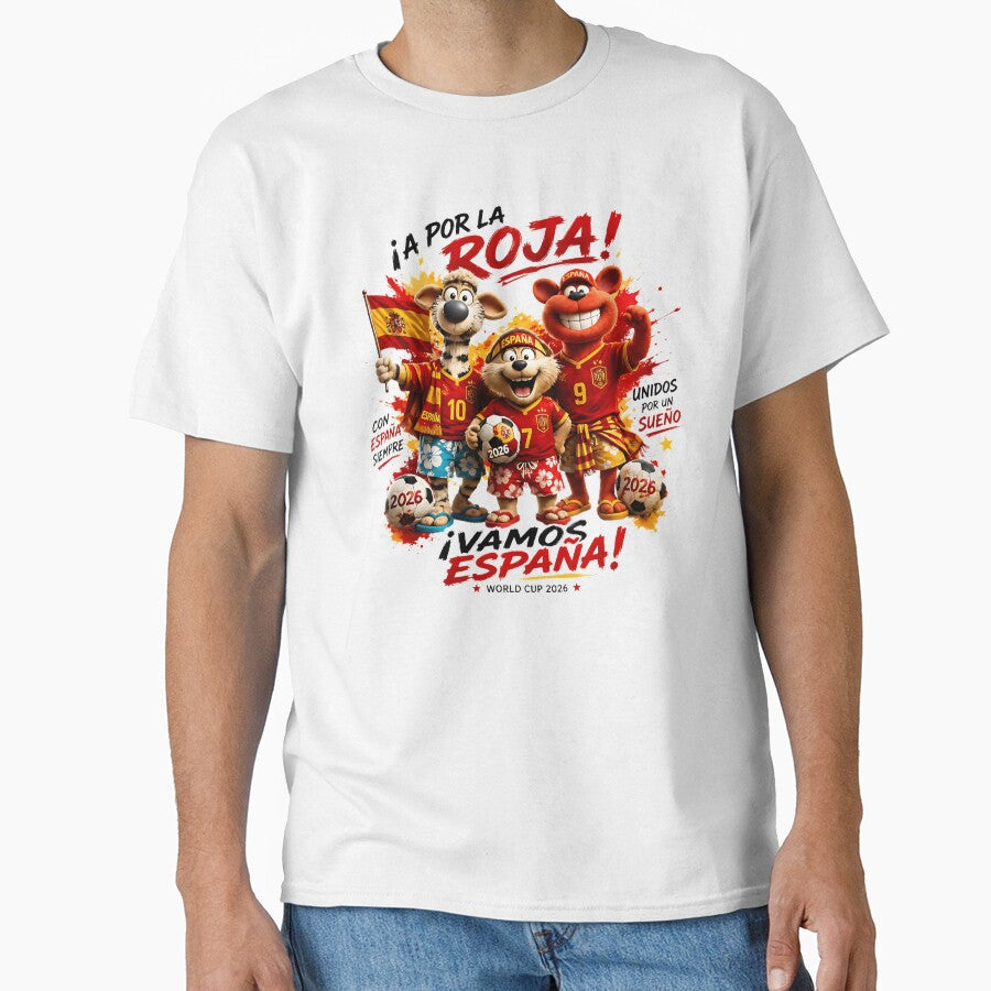 Vamos Espaa  Spain Soccer Fans 2026 by WabiSabiSjak Unisex T-shirt, Sweatshirt, Hoodie, Long Sleeve Tee - T-Shirt, Sweatshirt, Hoodie