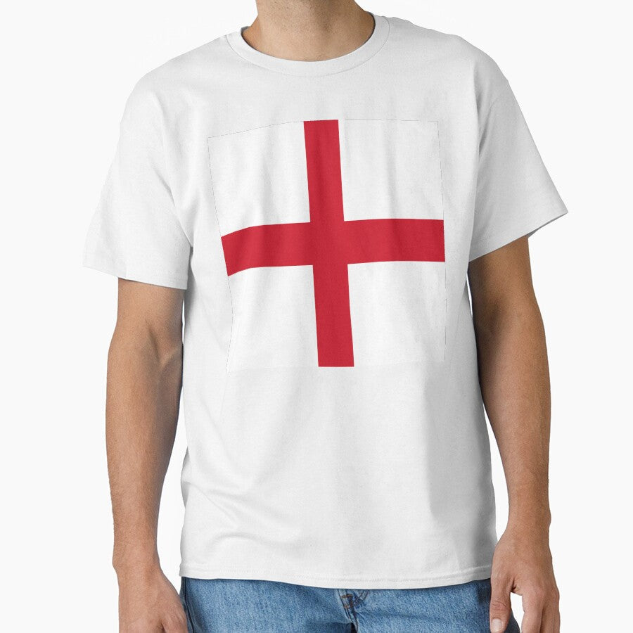 England Flag  St Georges Cross  Public Domain  Football & World Cup Support by RachelMacht - T-Shirt, Sweatshirt, Hoodie
