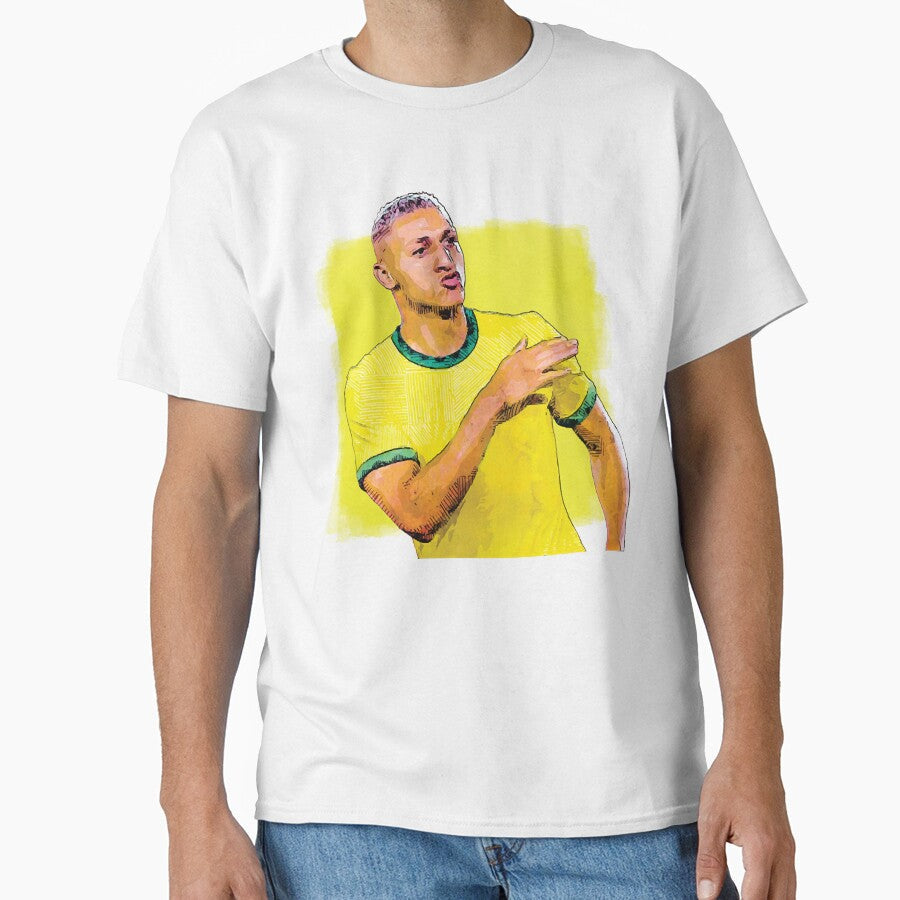 Richarlison Cartoon Goal Celebration by theNPshopp Unisex T-shirt, Sweatshirt, Hoodie, Long Sleeve Tee - T-Shirt, Sweatshirt, Hoodie