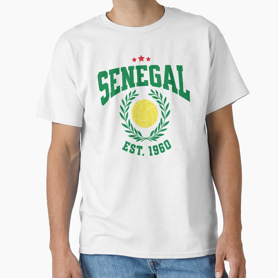 Senegal Football - Vintage National Pride Varsity by NiceTeeClub Unisex T-shirt, Sweatshirt, Hoodie, Long Sleeve Tee - T-Shirt, Sweatshirt, Hoodie