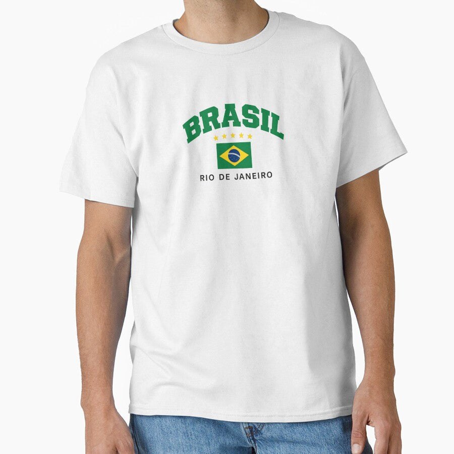 Brazil Rio de Janeiro Flag Design by CleanQuotes Unisex T-shirt, Sweatshirt, Hoodie, Long Sleeve Tee - T-Shirt, Sweatshirt, Hoodie