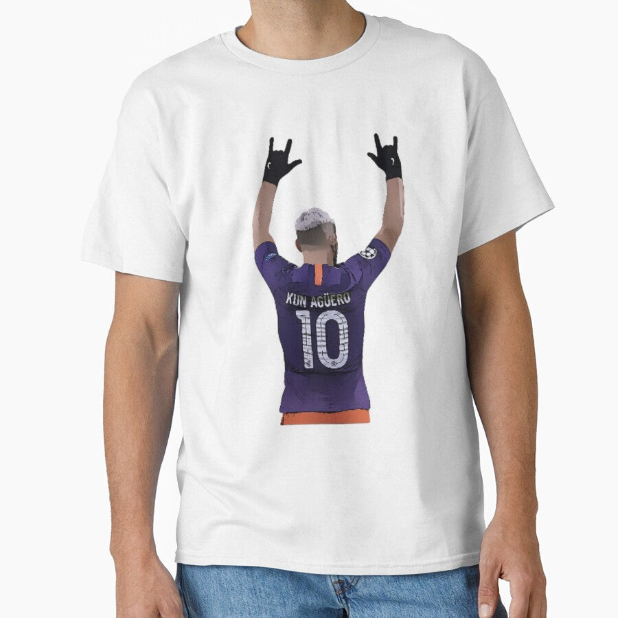 Kun Aguero Goal Celebration Iconic by ijdesigns Unisex T-shirt, Sweatshirt, Hoodie, Long Sleeve Tee - T-Shirt, Sweatshirt, Hoodie