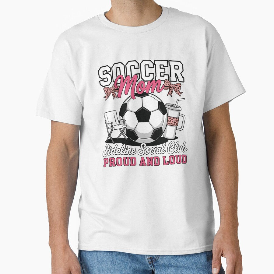 Soccer Mom Sideline Social Club by Betsytiptoe Unisex T-shirt, Sweatshirt, Hoodie, Long Sleeve Tee - T-Shirt, Sweatshirt, Hoodie