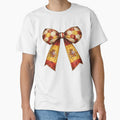 Spain Red Yellow Flag Patterned Patriotic Soccer Bow by MuniraWearify Unisex T-shirt, Sweatshirt, Hoodie, Long Sleeve Tee - T-Shirt, Sweatshirt, Hoodie