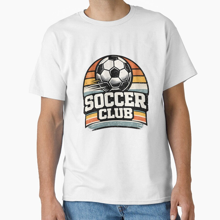 Vintage Soccer Club Retro Soccer Fan T-Shirt by DREAMBURN Unisex T-shirt, Sweatshirt, Hoodie, Long Sleeve Tee - T-Shirt, Sweatshirt, Hoodie