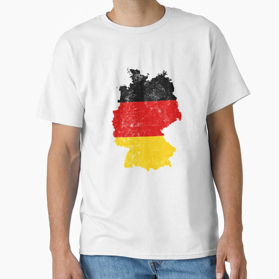 Germany Flag Map tshirt distressed vintage by farhanhafeez Unisex T-shirt, Sweatshirt, Hoodie, Long Sleeve Tee - T-Shirt, Sweatshirt, Hoodie