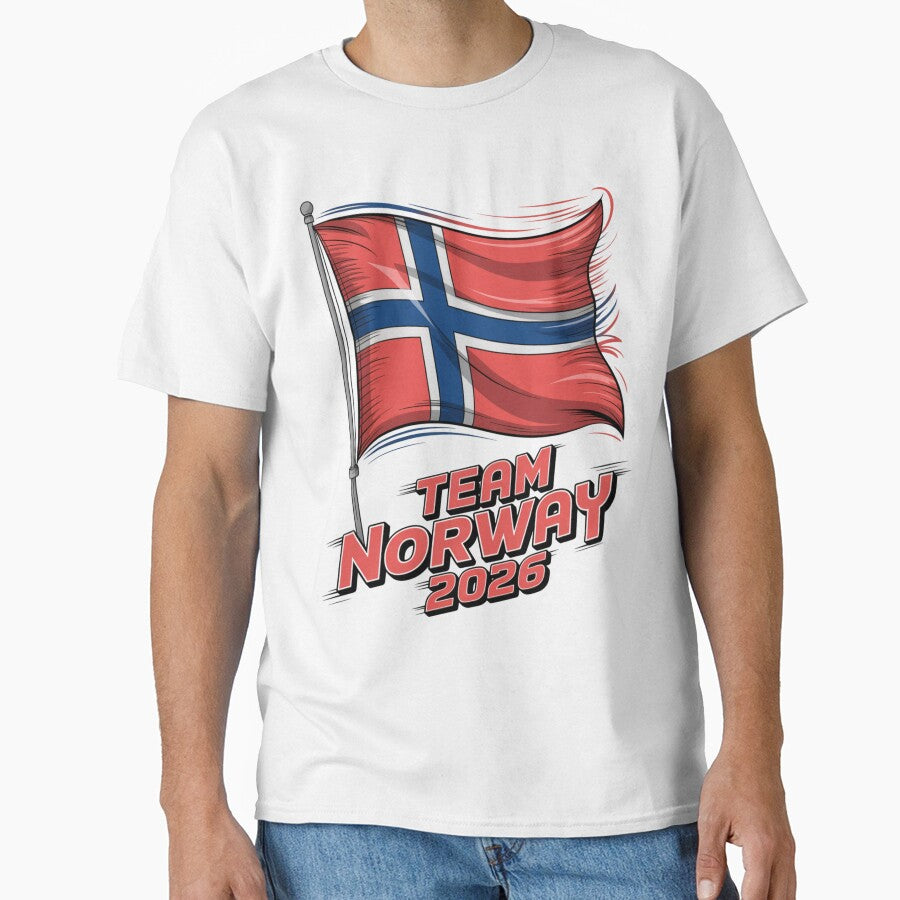 Team Norway 2026  Soccer Fan T-Shirt V3 by DBWStudios Unisex T-shirt, Sweatshirt, Hoodie, Long Sleeve Tee - T-Shirt, Sweatshirt, Hoodie