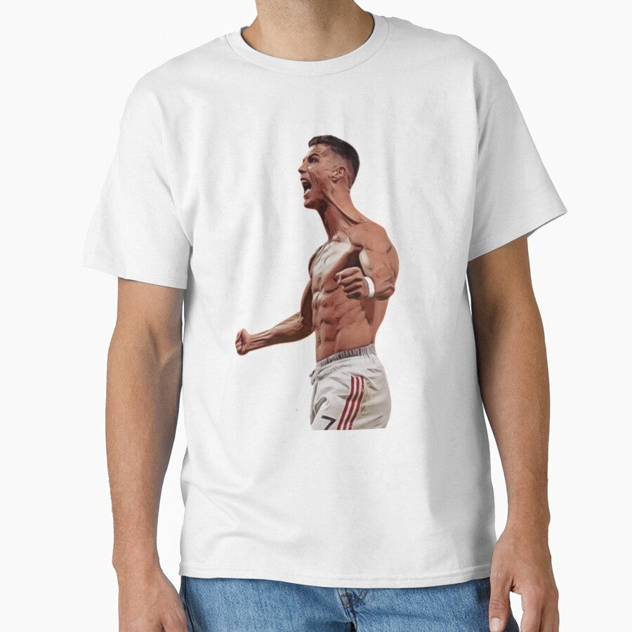 Ronaldo Last Minute Goal Celebration United 7 by ijdesigns Unisex T-shirt, Sweatshirt, Hoodie, Long Sleeve Tee - T-Shirt, Sweatshirt, Hoodie