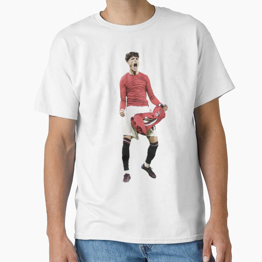 Garnacho Last Minute Goal Celebration by ijdesigns Unisex T-shirt, Sweatshirt, Hoodie, Long Sleeve Tee - T-Shirt, Sweatshirt, Hoodie