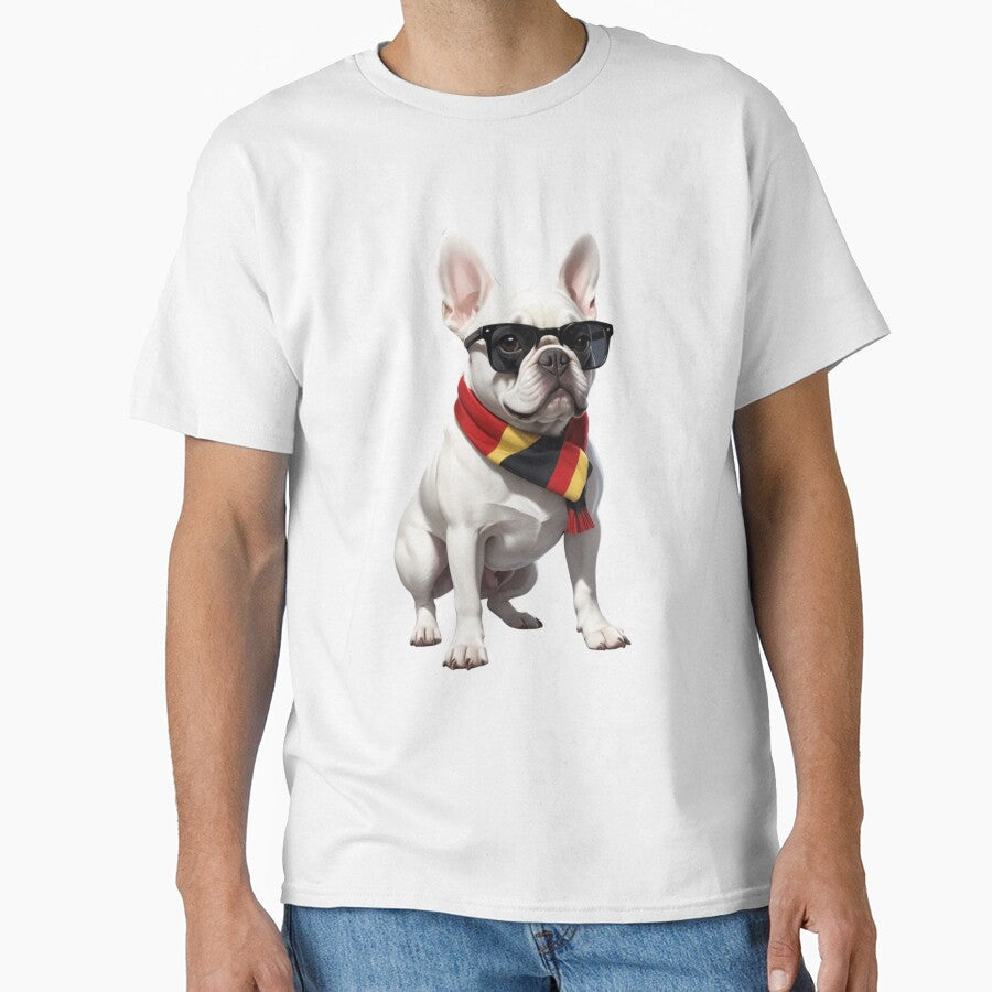 The most handsome frenchie football fan by TTVenue Unisex T-shirt, Sweatshirt, Hoodie, Long Sleeve Tee - T-Shirt, Sweatshirt, Hoodie