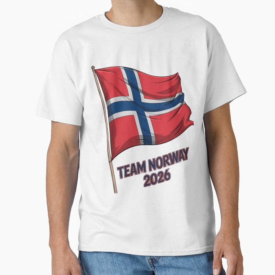Team Norway 2026  Soccer Fan T-Shirt V1 by DBWStudios Unisex T-shirt, Sweatshirt, Hoodie, Long Sleeve Tee - T-Shirt, Sweatshirt, Hoodie