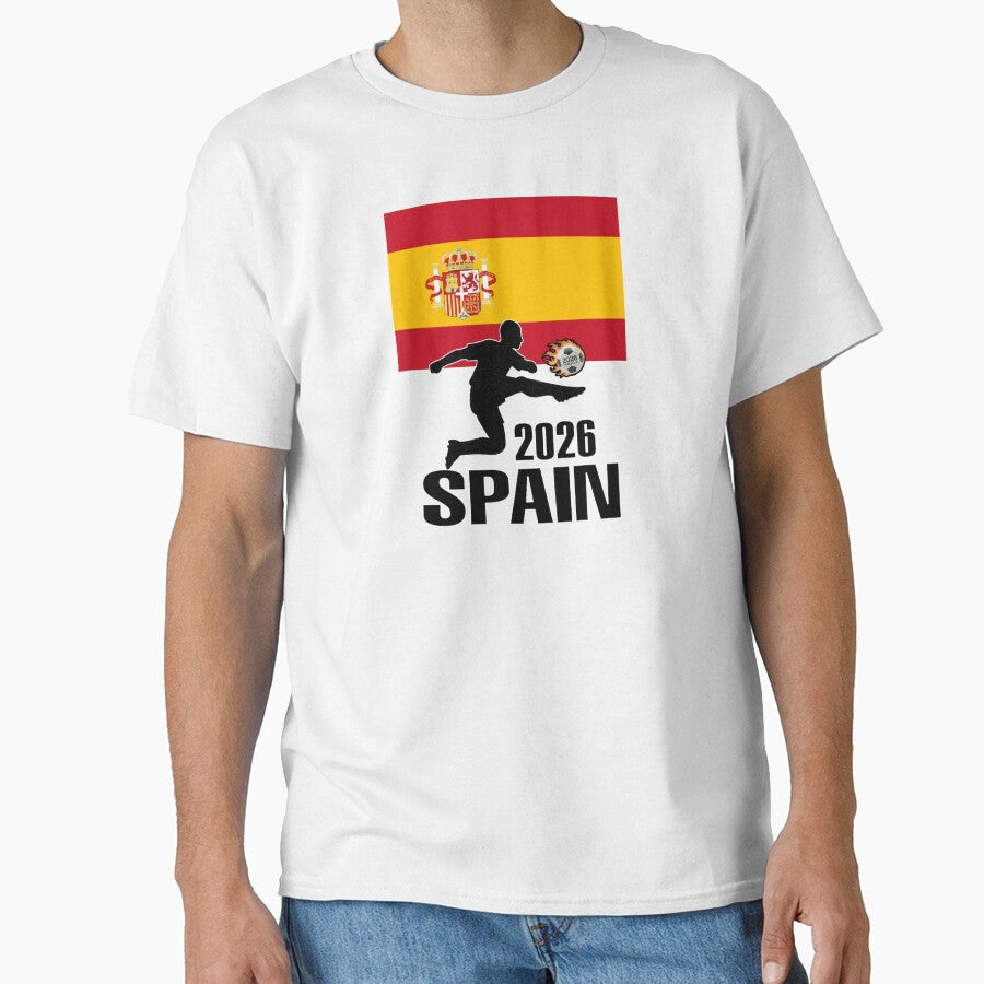 Spain Soccer T-shirt 2026 by benchpod47 Unisex T-shirt, Sweatshirt, Hoodie, Long Sleeve Tee - T-Shirt, Sweatshirt, Hoodie