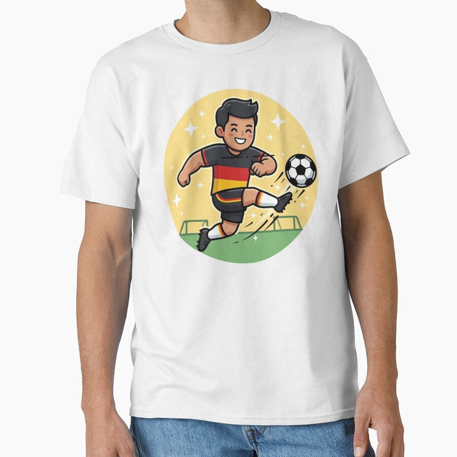Cute Soccer player Icon | Red  Yellow Black Football Jersey by Shape Snip Studio Unisex T-shirt, Sweatshirt, Hoodie, Long Sleeve Tee - T-Shirt, Sweatshirt, Hoodie