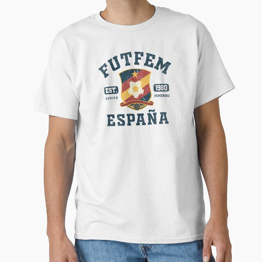 Spain Womens Football Fan Shirt - FutFem (college style) by Numero14 Unisex T-shirt, Sweatshirt, Hoodie, Long Sleeve Tee - T-Shirt, Sweatshirt, Hoodie