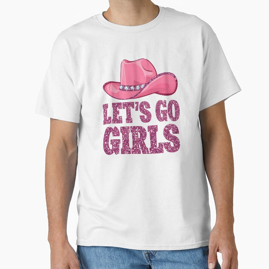 Lets Go Girls Space Cowgirl Hat Pink by Haji  Kamora Unisex T-shirt, Sweatshirt, Hoodie, Long Sleeve Tee - T-Shirt, Sweatshirt, Hoodie
