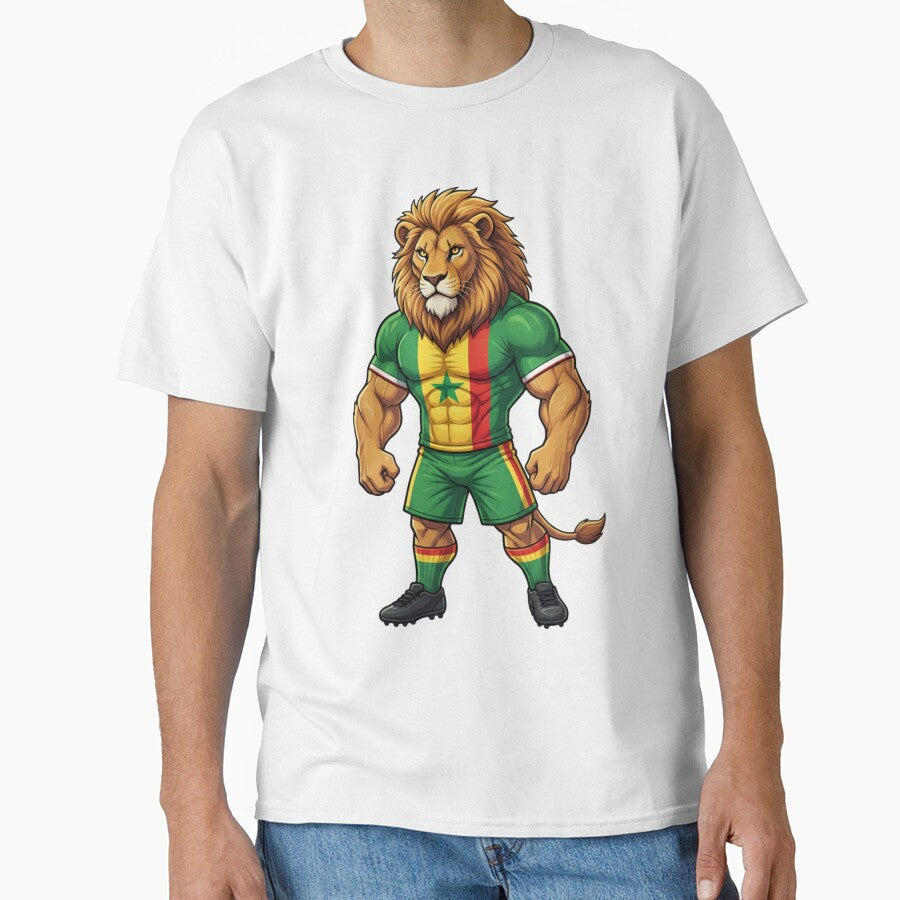 Powerful Senegalese Lion Football Mascot 2026 by ArtByKatti Unisex T-shirt, Sweatshirt, Hoodie, Long Sleeve Tee - T-Shirt, Sweatshirt, Hoodie