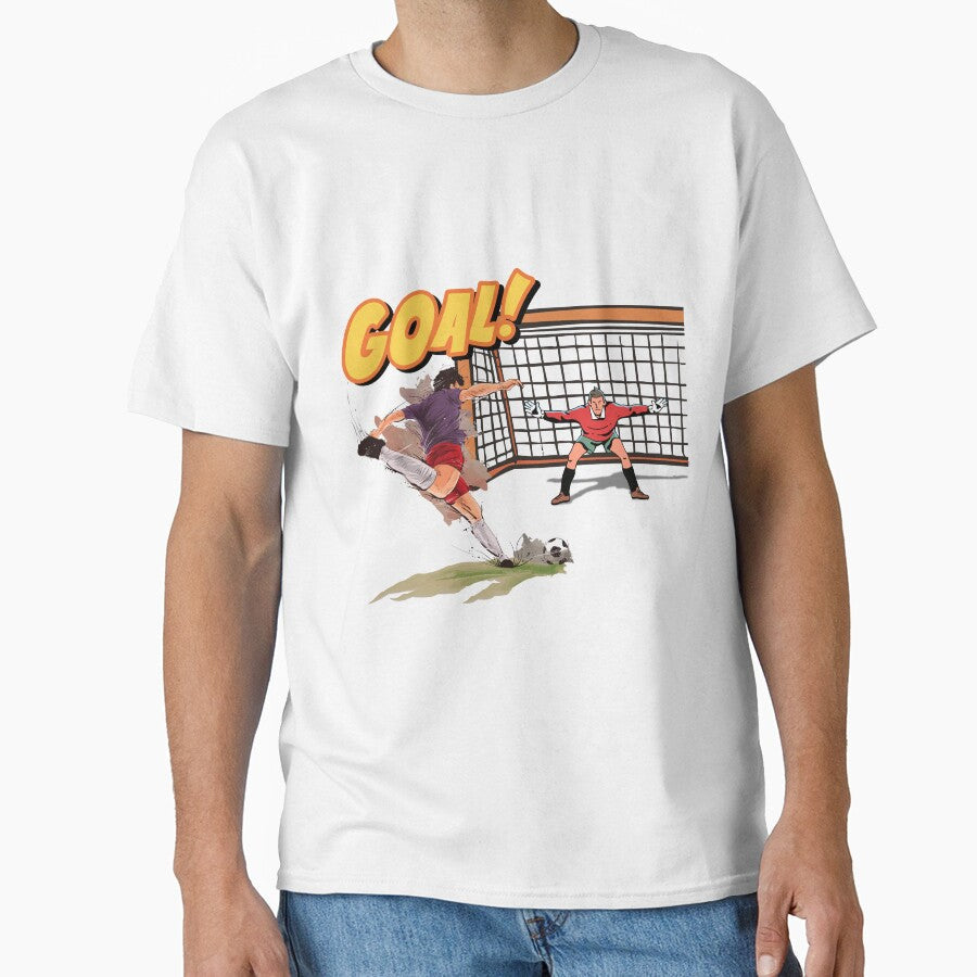 Vintage Comic Style Soccer Goal Graphic by E20STUDIO Unisex T-shirt, Sweatshirt, Hoodie, Long Sleeve Tee - T-Shirt, Sweatshirt, Hoodie