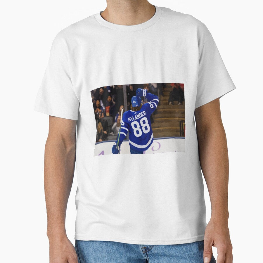 William Nylander Goal Celebration Painting by Positive Lad Unisex T-shirt, Sweatshirt, Hoodie, Long Sleeve Tee - T-Shirt, Sweatshirt, Hoodie