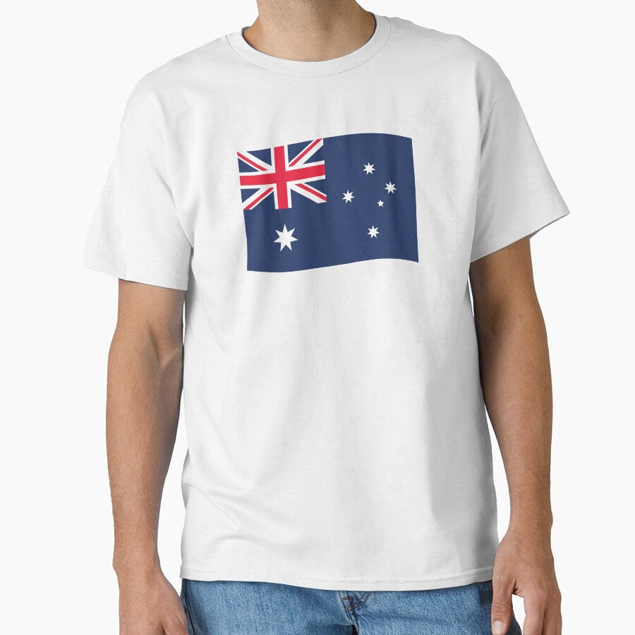 Australia Wave Flag (On White) by STUDIO-72 Unisex T-shirt, Sweatshirt, Hoodie, Long Sleeve Tee - T-Shirt, Sweatshirt, Hoodie