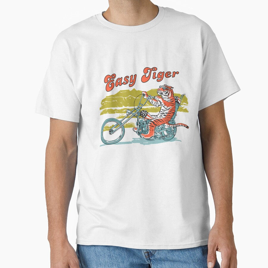 Easy Tiger by ArloAltenwerth Unisex T-shirt, Sweatshirt, Hoodie, Long Sleeve Tee - T-Shirt, Sweatshirt, Hoodie