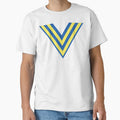 Leeds 1978 Blue, Yellow White V Collar by Sporting Colour Unisex T-shirt, Sweatshirt, Hoodie, Long Sleeve Tee - T-Shirt, Sweatshirt, Hoodie