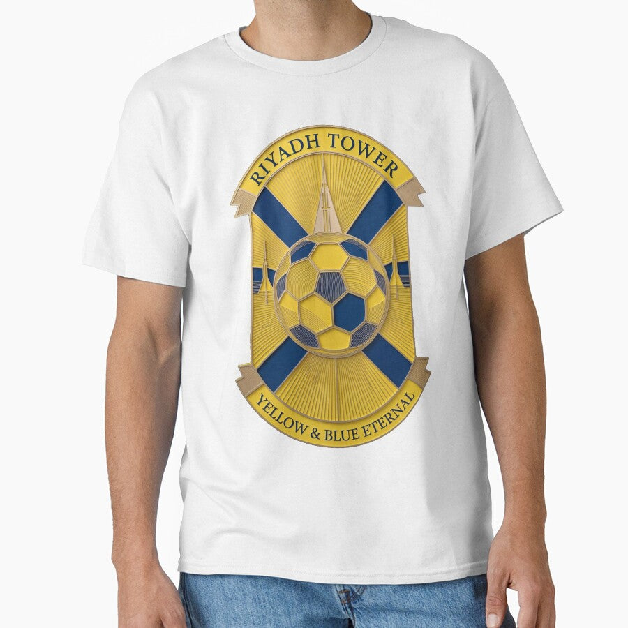 Eternal Riyadh Tower T-Shirt & Yellow Blue Soccer Mug  Premium City Pride Gift by YMLux Unisex T-shirt, Sweatshirt, Hoodie, Long Sleeve Tee - T-Shirt, Sweatshirt, Hoodie