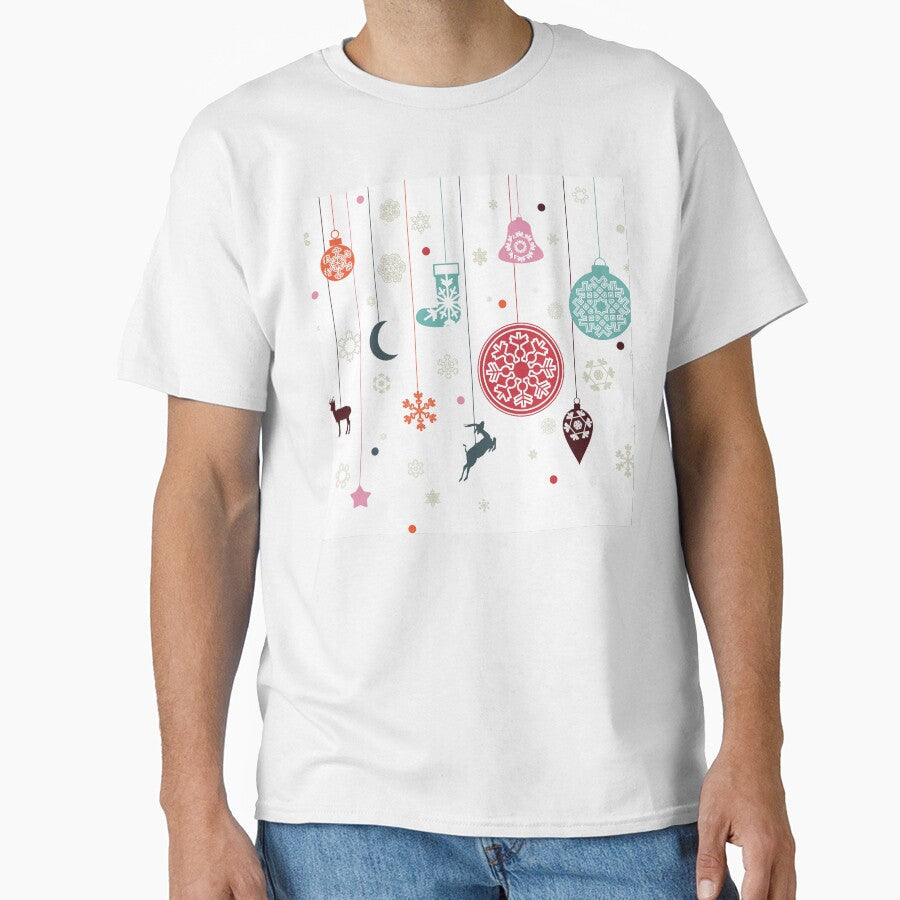 Pastel Christmas Ornaments Pink Red Orange Blue by IamTrending Unisex T-shirt, Sweatshirt, Hoodie, Long Sleeve Tee - T-Shirt, Sweatshirt, Hoodie
