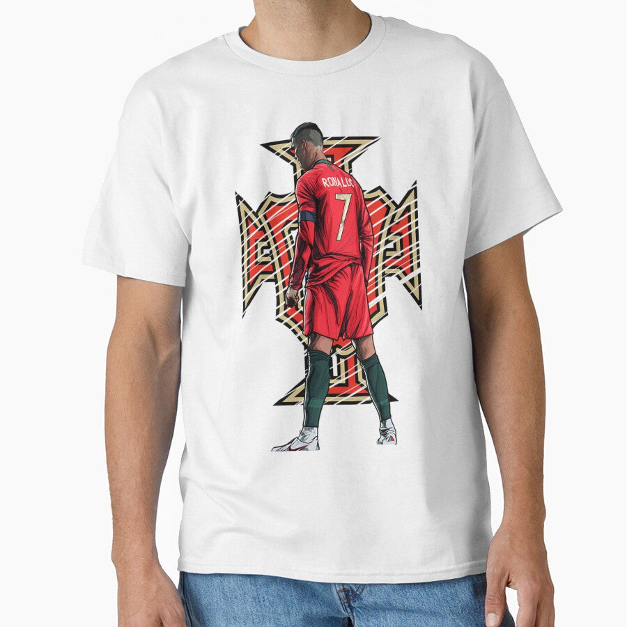 Portugal Ronaldo No.7 Artwork For Soccer Fans, Gift For Football Supporters by kessamggomezo - T-Shirt, Sweatshirt, Hoodie