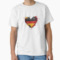 German flag in heart shape black red gold by Ecmoprints Unisex T-shirt, Sweatshirt, Hoodie, Long Sleeve Tee - T-Shirt, Sweatshirt, Hoodie