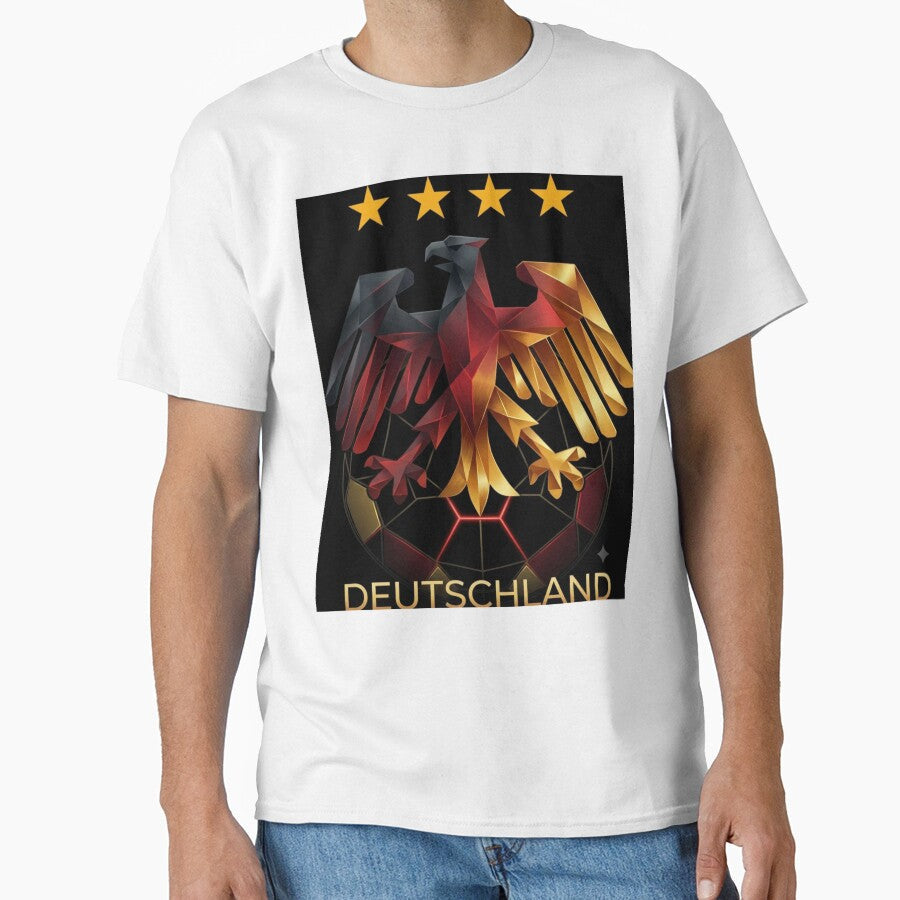 Geometric German Eagle Soccer Pride Modern Abstract Art by pixelandpassionart Unisex T-shirt, Sweatshirt, Hoodie, Long Sleeve Tee - T-Shirt, Sweatshirt, Hoodie