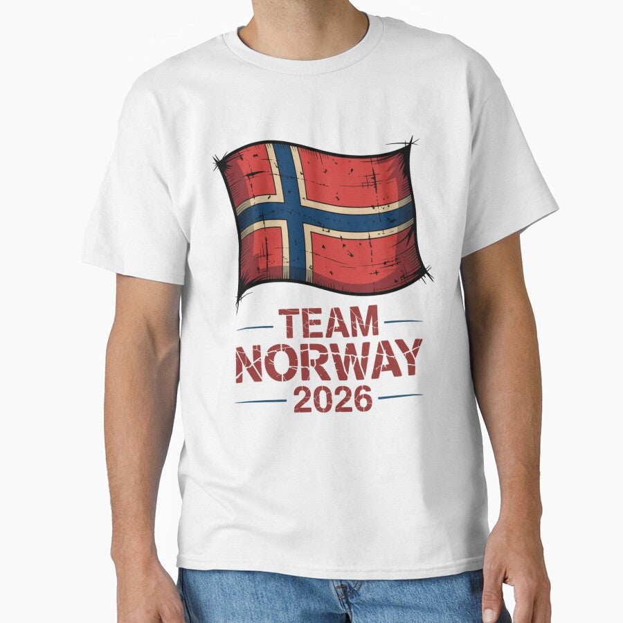 Team Norway 2026  Soccer Fan T-Shirt V9 by DBWStudios Unisex T-shirt, Sweatshirt, Hoodie, Long Sleeve Tee - T-Shirt, Sweatshirt, Hoodie