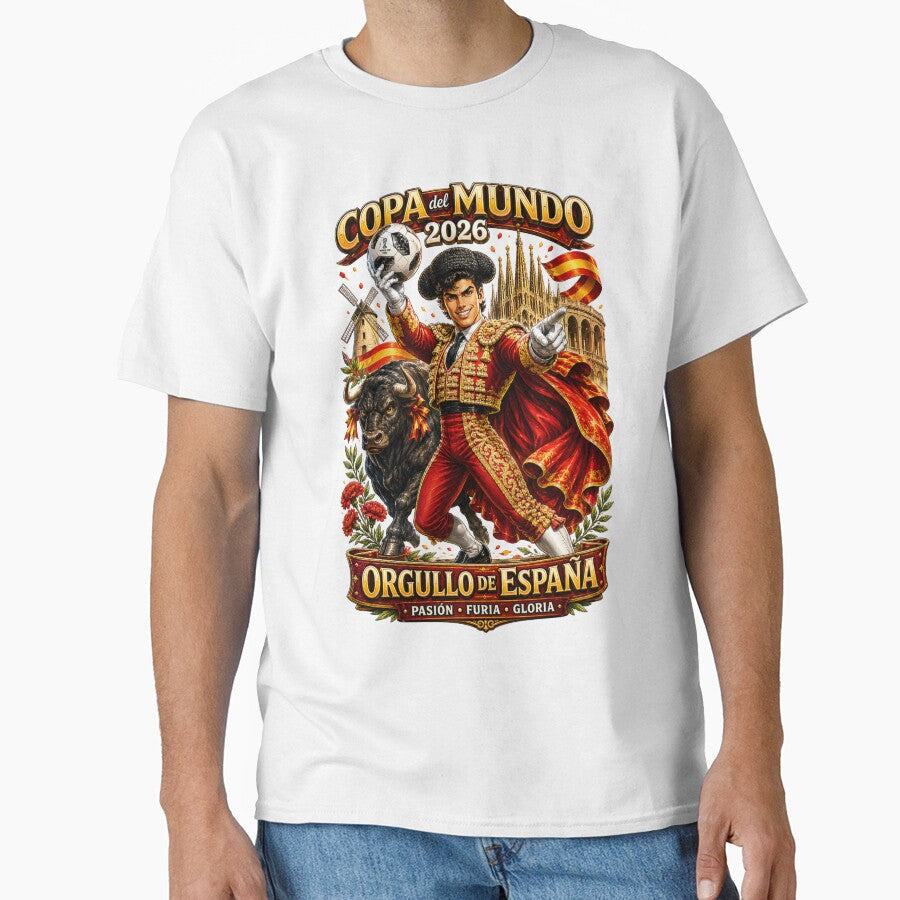Spain World Cup 2026 Matador Pride by Retro Arabica Unisex T-shirt, Sweatshirt, Hoodie, Long Sleeve Tee - T-Shirt, Sweatshirt, Hoodie