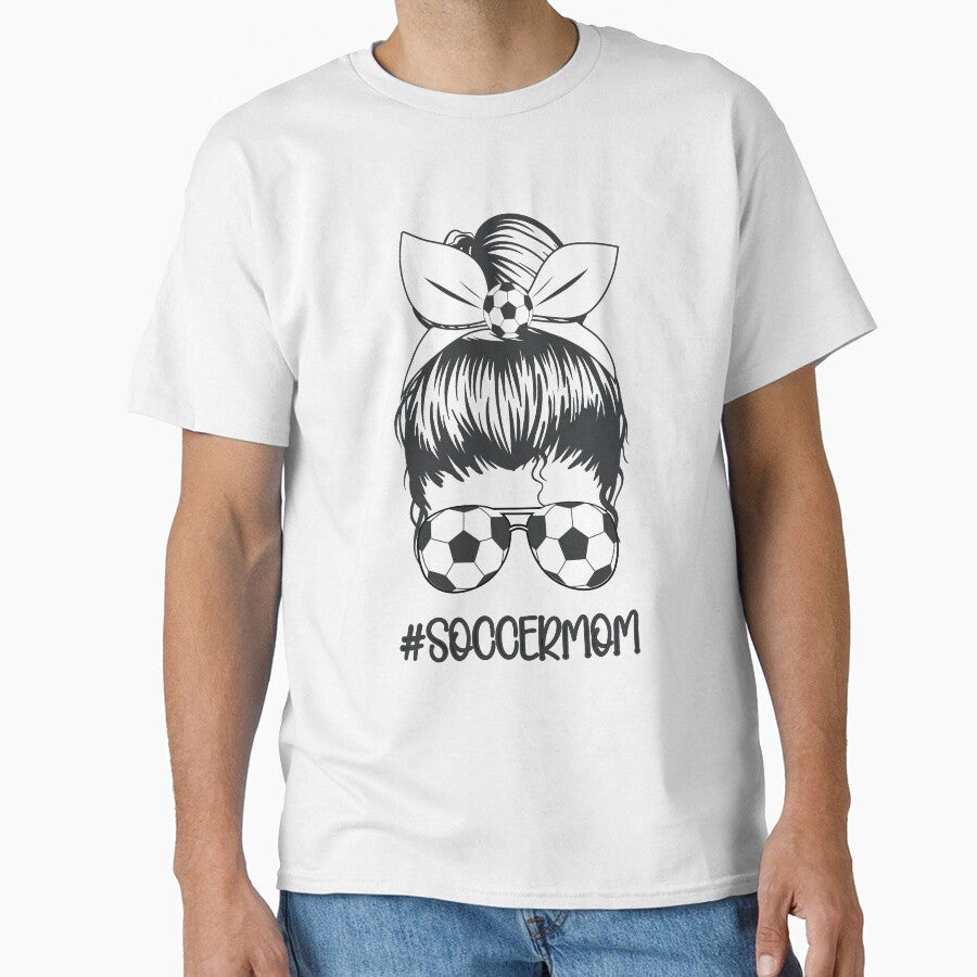 Soccer Mom Messy Bun Skull with Sunglasses Funny Mama Mothers Day Women by clothesy7 Unisex T-shirt, Sweatshirt, Hoodie, Long Sleeve Tee - T-Shirt, Sweatshirt, Hoodie