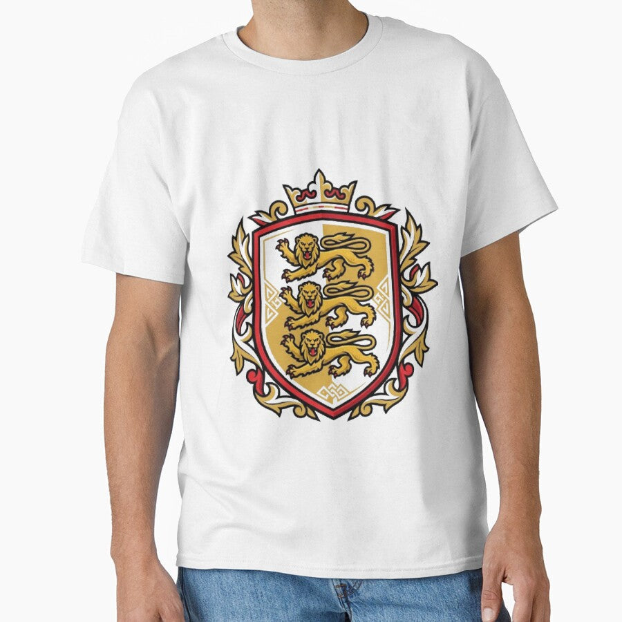 England Soccer Lions - English Football Fan 2026 Crest by NewDesignFR Unisex T-shirt, Sweatshirt, Hoodie, Long Sleeve Tee - T-Shirt, Sweatshirt, Hoodie