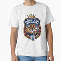 English Lion Football Fan Crest by Retro Arabica Unisex T-shirt, Sweatshirt, Hoodie, Long Sleeve Tee - T-Shirt, Sweatshirt, Hoodie