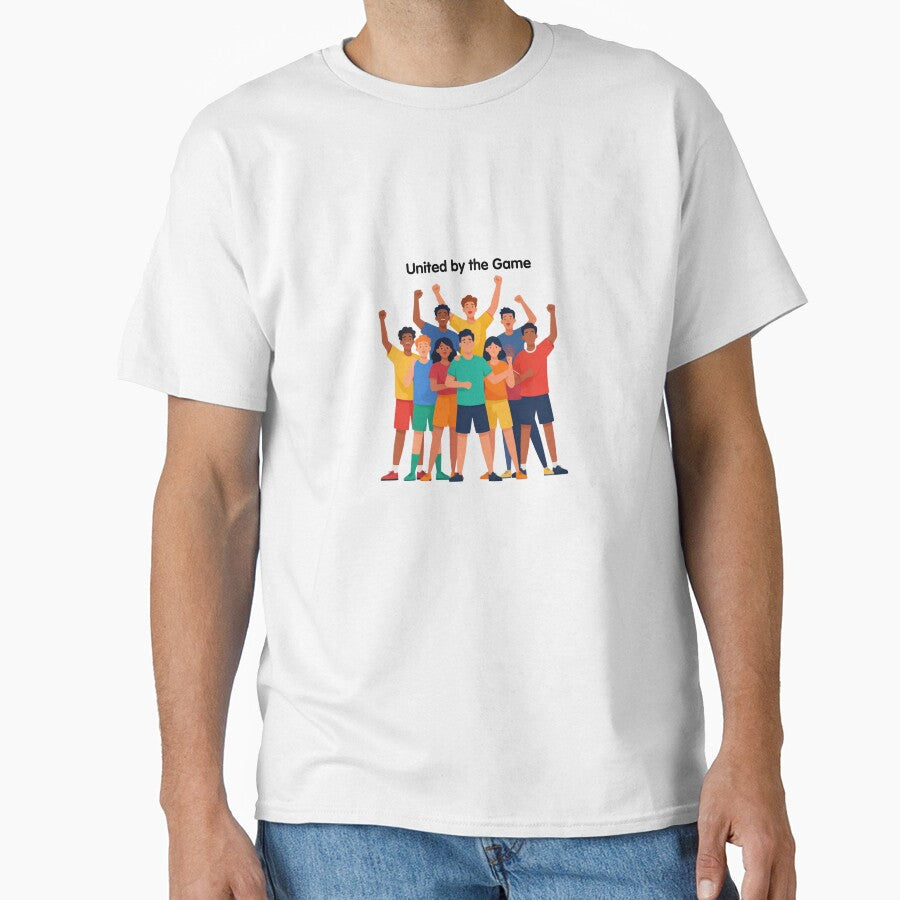 United By The Game  Soccer & Football Fan Unity Design by gluxdesing Unisex T-shirt, Sweatshirt, Hoodie, Long Sleeve Tee - T-Shirt, Sweatshirt, Hoodie