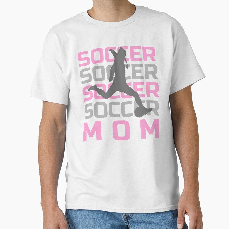 Girls Soccer Mom with Soccer Player Silhouette by ShowMePrints Unisex T-shirt, Sweatshirt, Hoodie, Long Sleeve Tee - T-Shirt, Sweatshirt, Hoodie