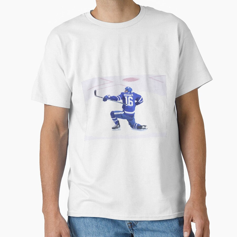 Mitch Marner Goal Celebration Painting by Positive Lad Unisex T-shirt, Sweatshirt, Hoodie, Long Sleeve Tee - T-Shirt, Sweatshirt, Hoodie