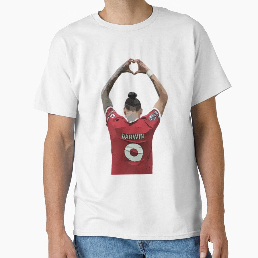 Darwin Nunez Heart Celebration by ijdesigns Unisex T-shirt, Sweatshirt, Hoodie, Long Sleeve Tee - T-Shirt, Sweatshirt, Hoodie
