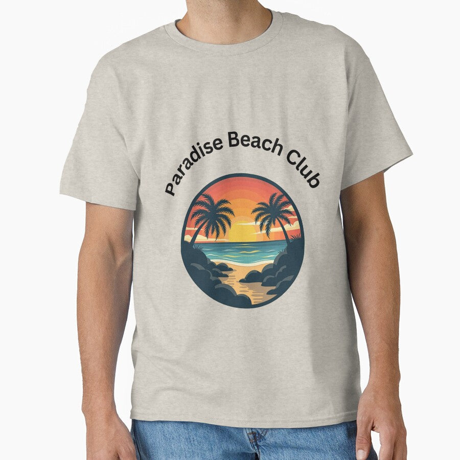 Paradise Beach Club by RVJdesigns Unisex T-shirt, Sweatshirt, Hoodie, Long Sleeve Tee - T-Shirt, Sweatshirt, Hoodie
