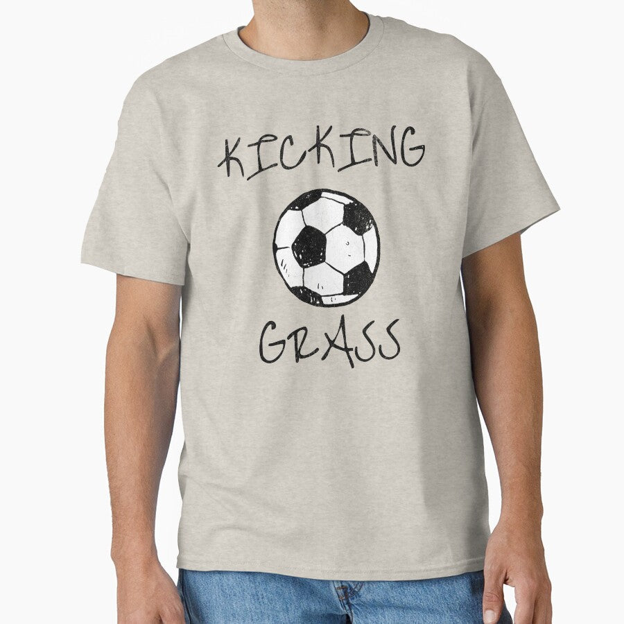 Kicking Grass Soccer Ball | Funny Soccer Player Gift by donwillisjrart Unisex T-shirt, Sweatshirt, Hoodie, Long Sleeve Tee - T-Shirt, Sweatshirt, Hoodie