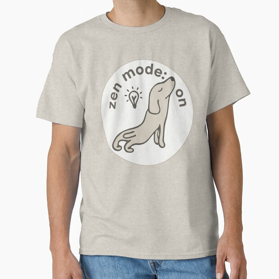 Zen Mode:on_zen dog by Mimi Huang Unisex T-shirt, Sweatshirt, Hoodie, Long Sleeve Tee - T-Shirt, Sweatshirt, Hoodie