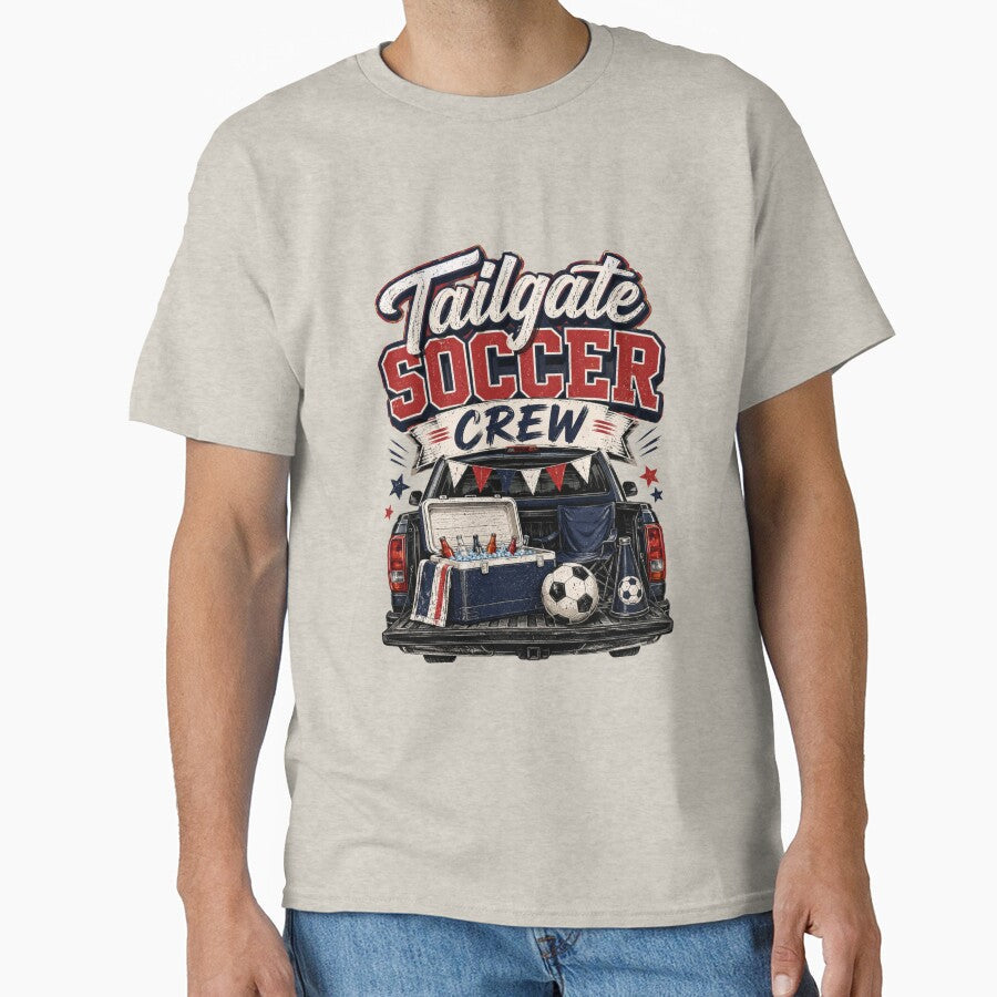 Tailgate Soccer Crew Game Day Design by Stickers  Designer Unisex T-shirt, Sweatshirt, Hoodie, Long Sleeve Tee - T-Shirt, Sweatshirt, Hoodie
