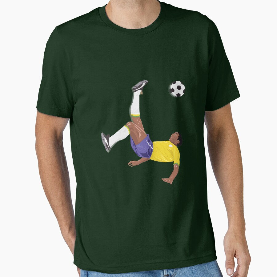 Bicycle Kick - PELE - SOCCER FOOTBALL - BRAZIL - NO TEXT by AMGraphicStudio Unisex T-shirt, Sweatshirt, Hoodie, Long Sleeve Tee - T-Shirt, Sweatshirt, Hoodie